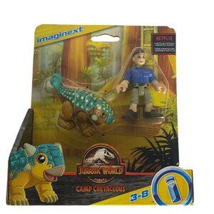 Imaginext Jurassic World Camp Cretaceous Ankylosaurus Bumpy & Ben Action Figures